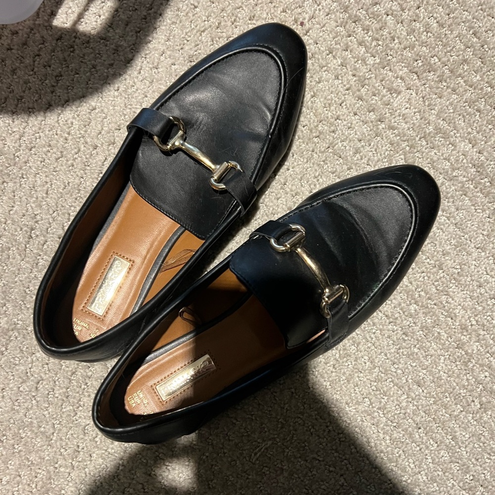 Black loafers